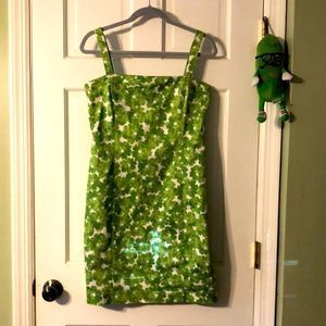 Jones New York Signature Green Floral Dress